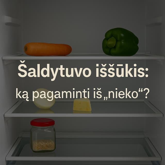 Šaldytuvo iššūkis: ką pagaminti iš „nieko“?