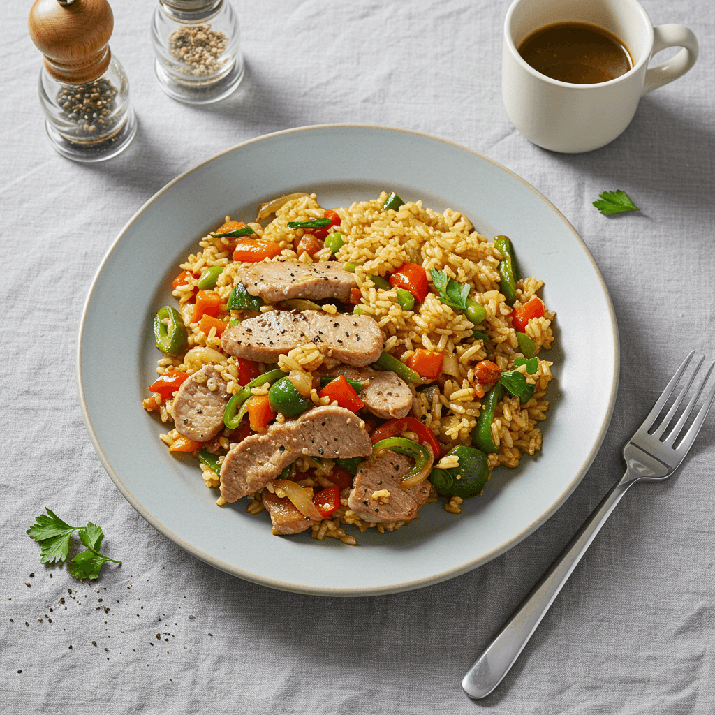 Royal Pork and Vegetable Rice Lunch