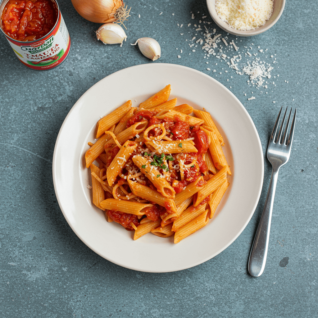 Simple Speedy Tomato Pasta with Parmesan
