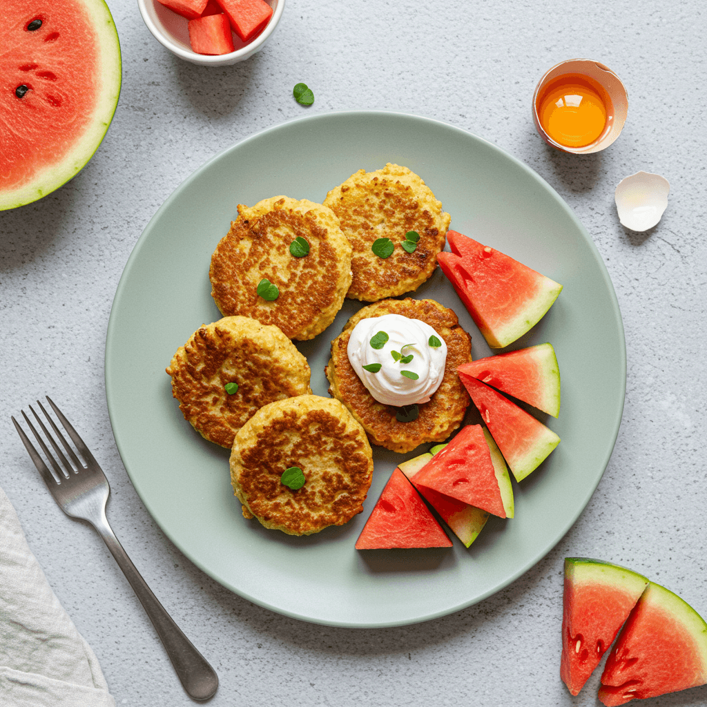 Watermelon Flour Fritters Snack