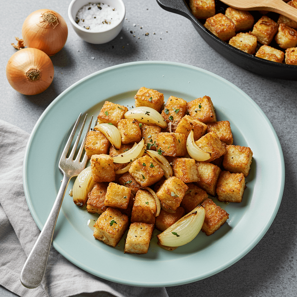 Budget Pan-Fried Bread and Onion Skillet