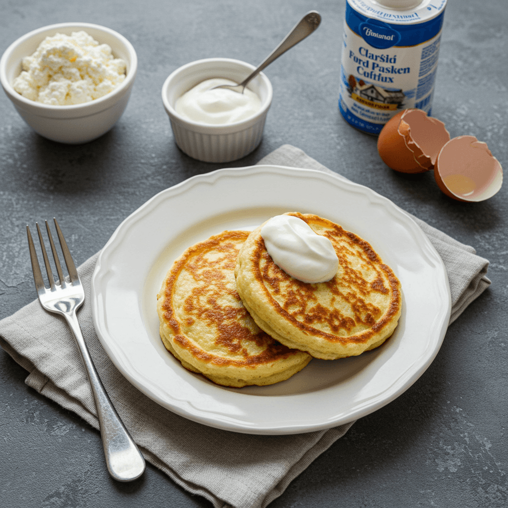 Classic Curd Pancakes Breakfast