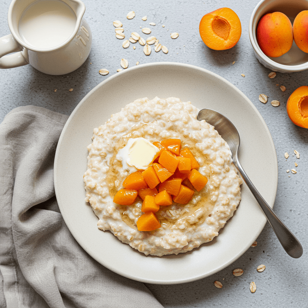 Creamy Apricot Oatmeal Breakfast