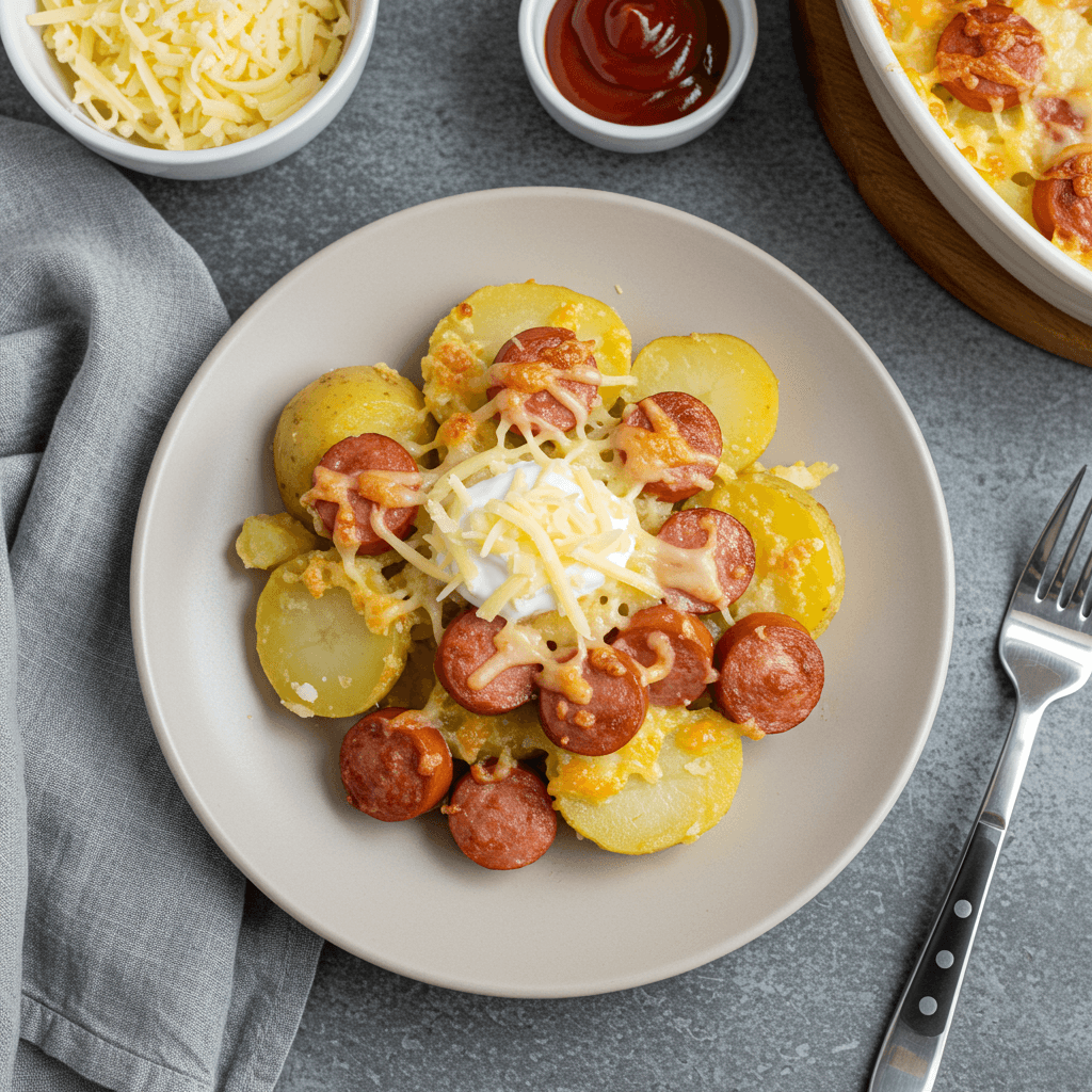 Creamy Sausage Potato Bake with Cheese