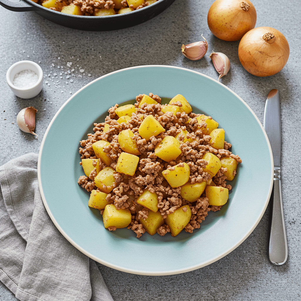 Hearty Minced Meat & Potato Skillet