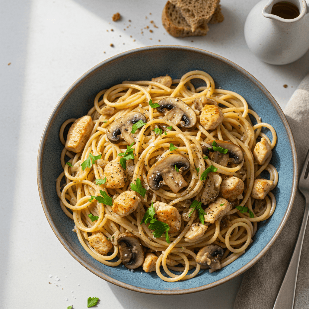 Pasta with Chicken and Mushrooms