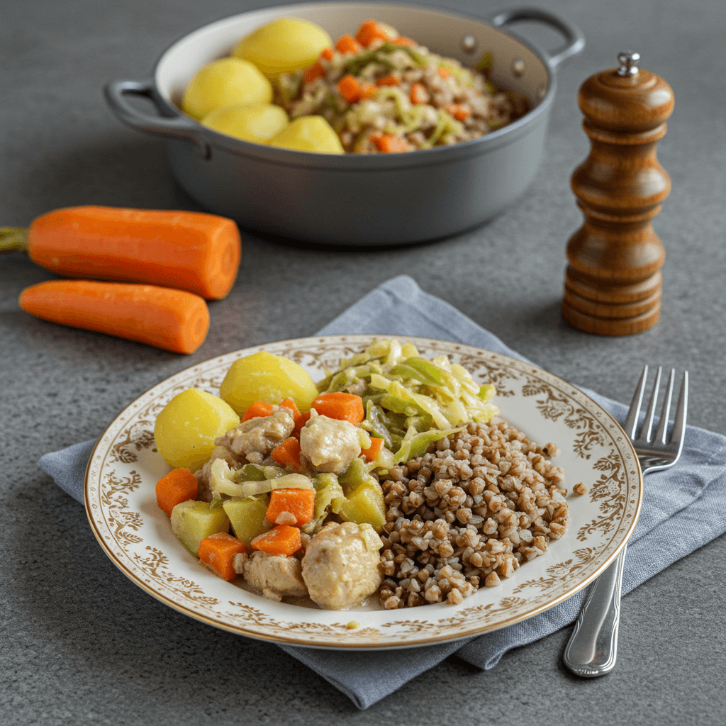 Royal Creamy Chicken and Buckwheat Lunch