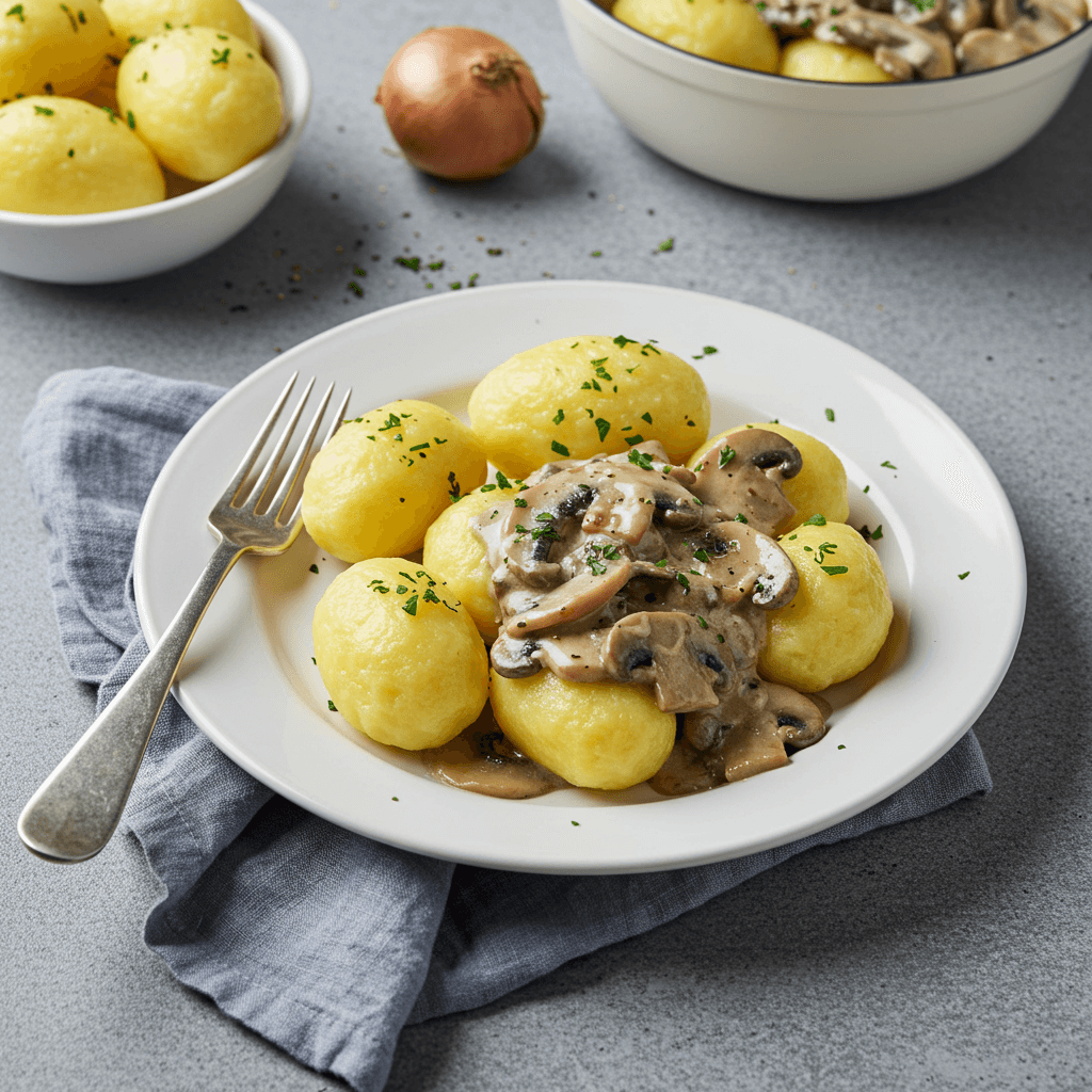 Royal Creamy Mushroom Bulvinukai Lunch