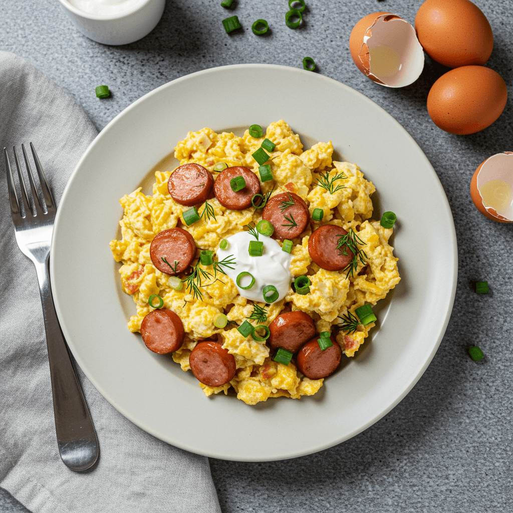 Sausage and Chicken Scramble with Herbs