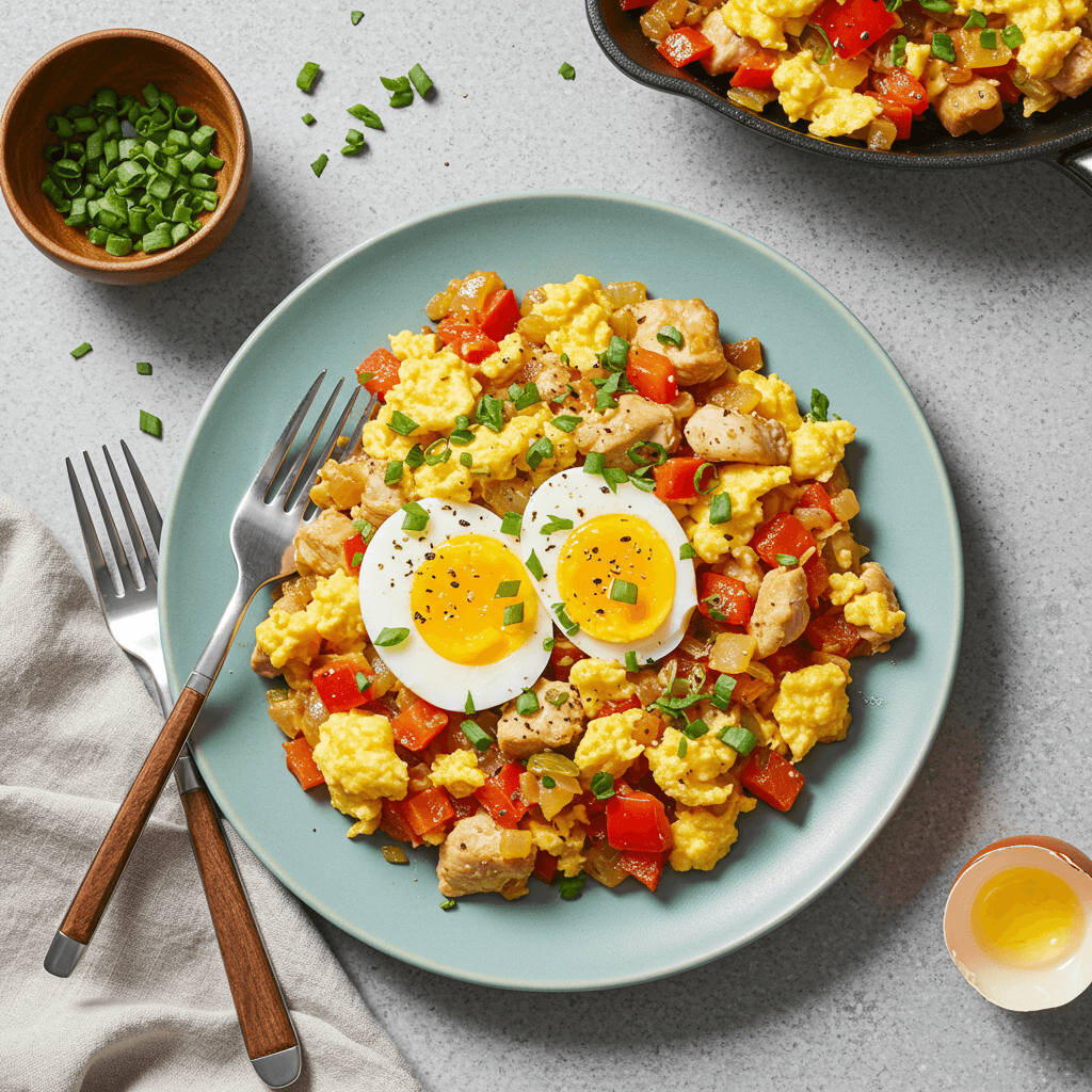 Simple Chicken and Egg Skillet Dinner