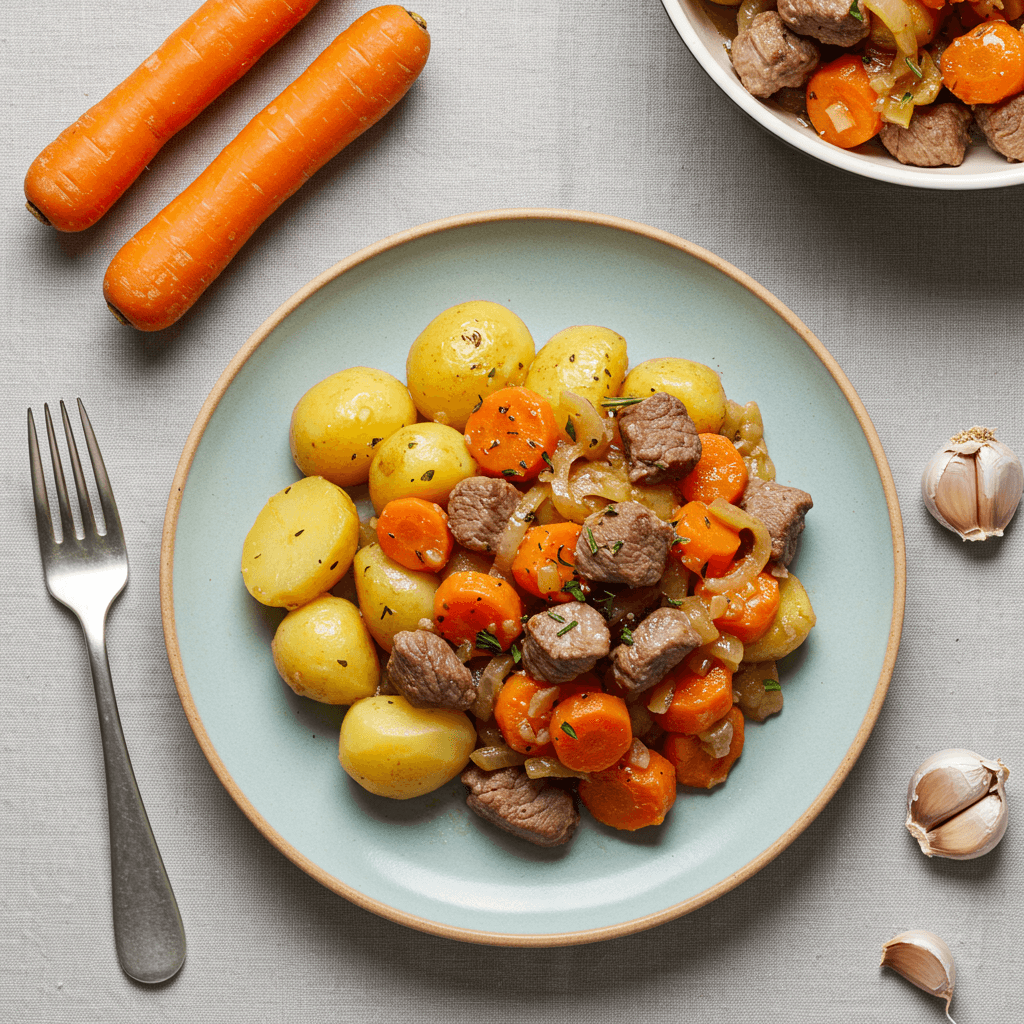 Simple Meat, Potato, and Carrot Dinner