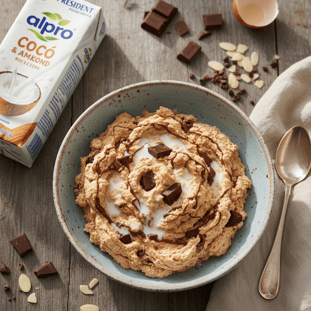 Šokoladinis varškės užkandis su Alpro pieno gėrimu