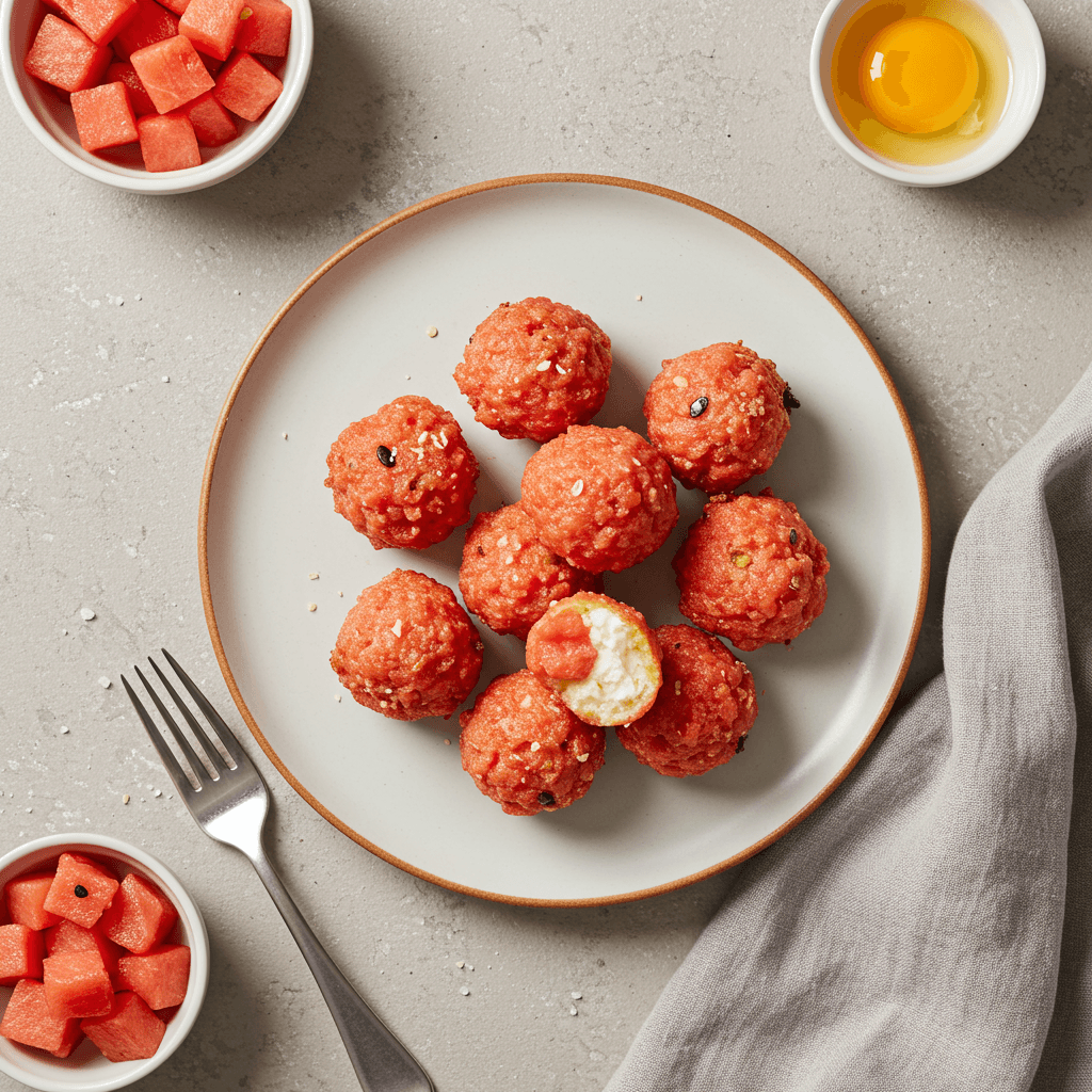 Watermelon Flour Egg Snack Fritters